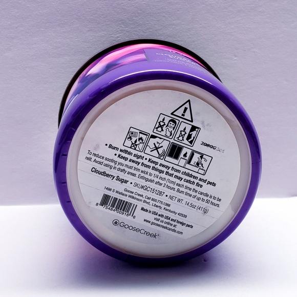 Goose Creek CLOUDBERRY SUGAR Large 3-Wick Candle, 14.5 oz - Picture 4 of 5